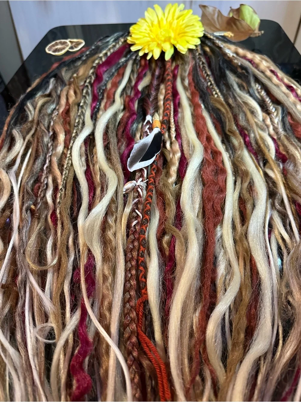 Full Viking Multicolor Boho Hair Dreadful Dreadlocks 70DE